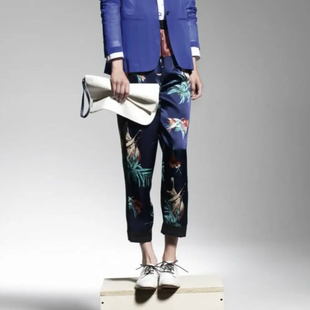 Forte Forte silk bird print pants